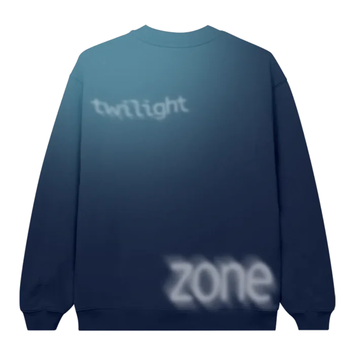 Twilight Zone Blur Crewneck cotton fleece back view