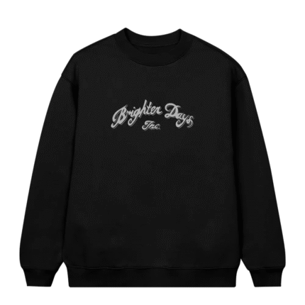 Ariana Grande Brighter Days Storefront crewneck in black official merch front view